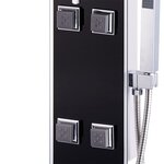 vidaXL Panneau de douche Verre 18 x 42 1 x 120 cm Noir