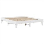 vidaXL Lit bibliothèque sans matelas blanc 200x200 cm bois pin massif