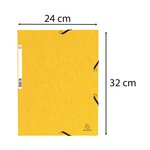 Chemise À Élastiques 3 Rabats Carte Lustrée 355g/m2 - Jaune - Exacompta