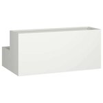 vidaXL Cache-pot de jardin Blanc 100 x 60 x 45 cm Acier