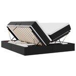 vidaXL Lit avec rangement et matelas avec matelas Noir 200 x 200 cm