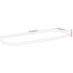 vidaXL Dessus de table 110x40x3 8 cm ovale bois massif d'acacia