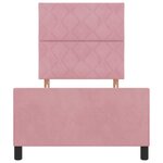 vidaXL Lit à ressorts avec tête de lit Rose 90 x 200 cm Velours