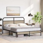vidaXL Cadre de lit sans matelas 150x200 cm chêne fumé bois ingénierie
