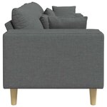 vidaXL Sofa en tissu avec coussin Gris foncé 208 cm tissu