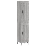 vidaXL Buffet haut Sonoma gris 34 5x34x180 cm Bois d'ingénierie