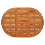 vidaXL Table de jardin 130x90x72 cm Bois d'acacia massif