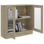 vidaXL Armoire à vitrine Chêne sonoma 82 5x30 5x80cm Bois d'ingénierie