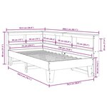 vidaXL Lit bibliothèque sans matelas 75x190 cm bois de pin massif