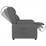 vidaXL Fauteuil inclinable Gris foncé Tissu