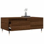 vidaXL Table basse Chêne marron 90x50x36 5 cm Bois d'ingénierie