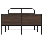 vidaXL Cadre de lit sans matelas 135x190 cm chêne marron