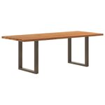 vidaXL Table à manger marron clair bois de chêne massif rectangulaire