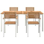 vidaXL Ensemble de salle à manger pour jardin 5 Pièces