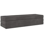 vidaXL Canapé-lit pliable 180 x 67 x 45 cm Gris foncé