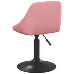 vidaXL Chaises pivotantes à manger lot de 6 rose velours