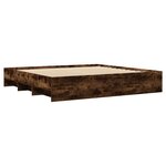 vidaXL Cadre de lit sans matelas chêne fumé 180x200 cm