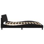 vidaXL Cadre de lit Dover noir 200x200 cm similicuir