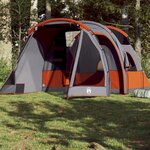 vidaXL Tente de camping tunnel 4 personnes gris imperméable