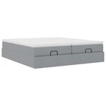 VidaXL Cadre de lit ottoman et matelas gris clair 180x200cm tissu