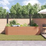 vidaXL Jardinière surélevée Marron 320 x 80 x 81 cm Acier