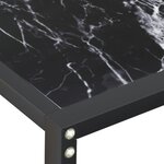 vidaXL Table console Marbre noir 200x35x75 5 cm Verre trempé