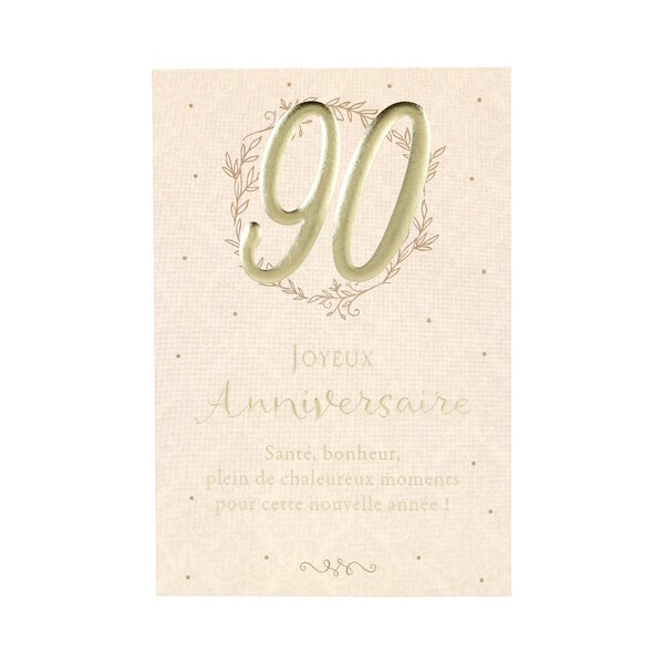 Carte  Anniversaire - 90 ans Joyeux Anniversaire Santé  bonheur ...