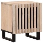 vidaXL Tables de chevet 2 Pièces 40x34x46 cm bois manguier massif blanchi