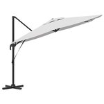 vidaXL Parasol Roma Beige 286 x 285 x 265 cm Polyester  Aluminium