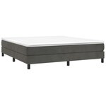 vidaXL Sommier à lattes de lit et matelas Gris foncé 160x200cm Velours