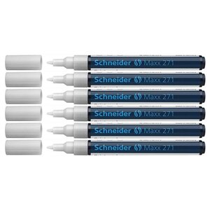 Marqueur peinture Maxx 271 blanc x 6 SCHNEIDER