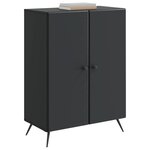 vidaXL Buffet Noir 66 x 34 5 x 90 cm Bois d'ingénierie