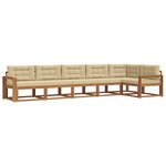 vidaXL Ensemble de canapés d'extérieur 6 pc Naturel et Beige