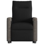 vidaXL Fauteuil inclinable de massage électrique Noir Tissu