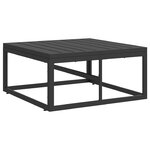 vidaXL Ensemble de canapé de jardin avec coussin 10 Pièces Noir Aluminium