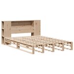 vidaXL Lit bibliothèque sans matelas 160x200 cm bois massif