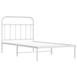vidaXL Cadre de lit métal sans matelas et tête de lit blanc 100x190 cm