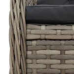 vidaXL Ensemble à manger de jardin 9 Pièces coussins gris résine tressée