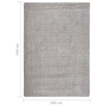 vidaXL Tapis shaggy antidérapant Gris clair 160x230 cm