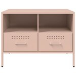 vidaXL Meubles TV 2 Pièces rose 68x39x50 5 cm acier