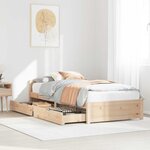 vidaXL Cadre de lit sans matelas 90x190 cm bois de pin massif