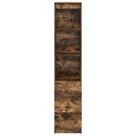 vidaXL Buffet haut chêne fumé 37 5x35x180 cm bois d'ingénierie