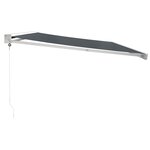 vidaXL Auvent rétractable anthracite 5x3 m tissu et aluminium