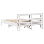 vidaXL Cadre de lit sans matelas blanc 140x190 cm bois de pin massif