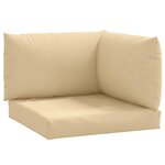 vidaXL Coussins de palette lot de 3 beige mélangé tissu