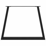 vidaXL Pieds de table à manger en forme de V 3 pièces noir 100 x (72-73 3) cm acier