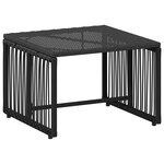 vidaXL Ensemble de meubles d'extérieur 11 Pièces Noir et blanc crème