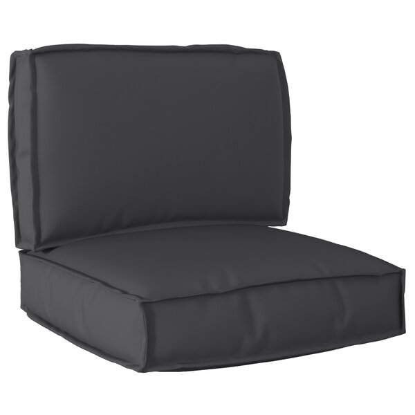 vidaXL Ensemble de coussins de palette de 2 pièces en tissu oxford noir