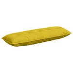vidaXL Coussin de Dos Jaune 140 x 50 cm Tissu en velours côtelé