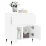 vidaXL Buffet Blanc 60x35x70 cm Bois d'ingénierie